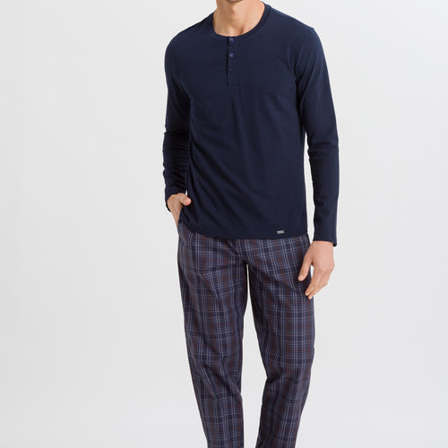 75436 Night & Day Woven Lounge Pant - 2941 Fine Bluish Check