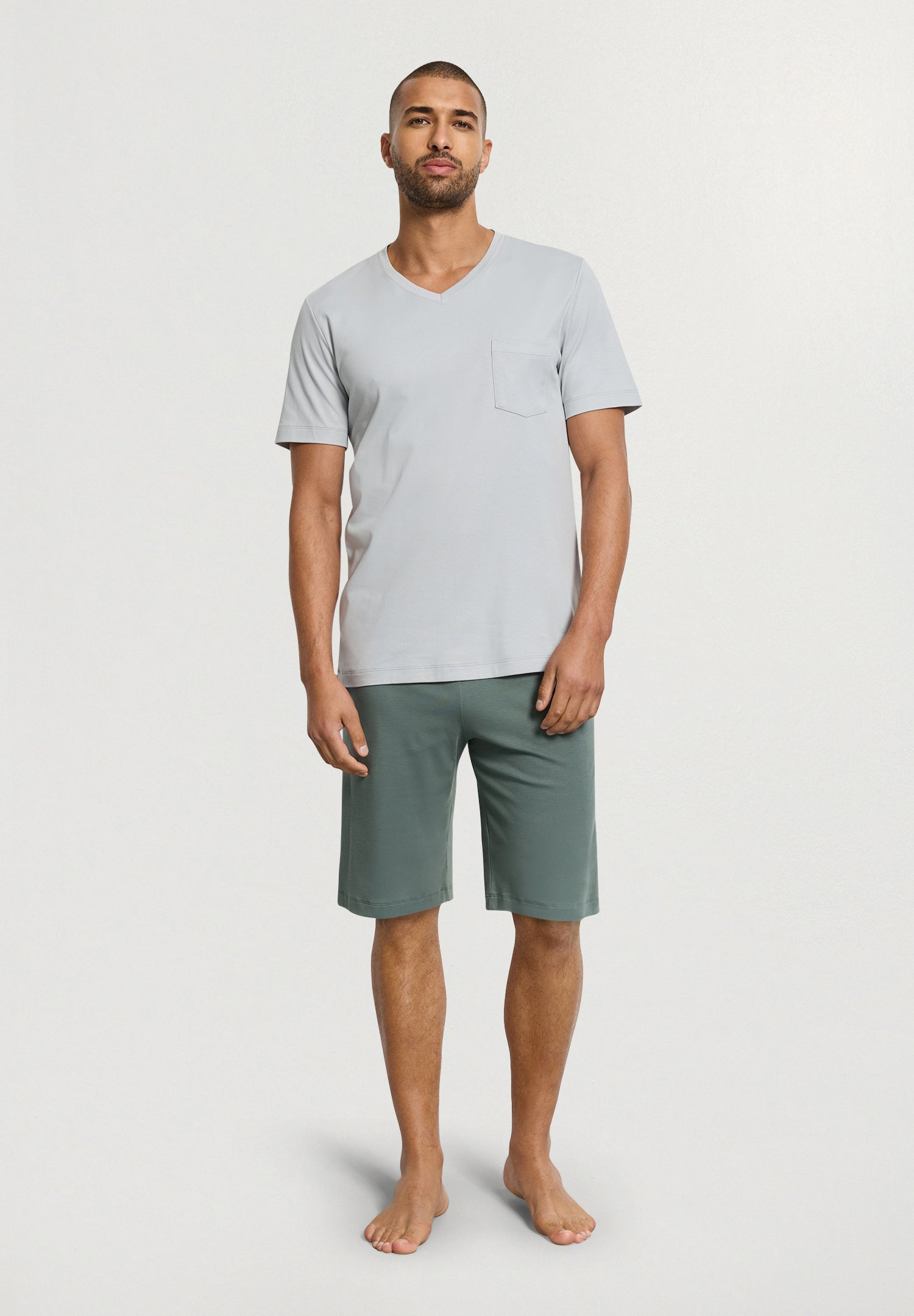 Night And Day Short Sleeve Short Pajama Set | Studio Green 75440-2739