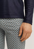 Night And Day Cotton V-Neck Pajama Set | Grey Gems Print 75462-3071