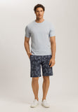 Night And Day Short Knit Pant | Aqua Ink Leaves 75513-3025