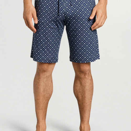 Night And Day Drawstring Cotton Shorts | Squared Harmony 75513-3100