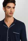 Night And Day Button Front Cotton Pajama Set | Deep Navy 75587-1610