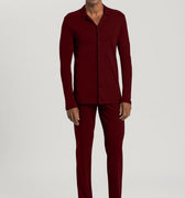 75587 Night & Day L/Slv Long Pajama - 2402 Red Plum