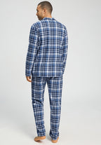Cozy Comfort Cotton Flannel Button Front Pajama Set | Pacific Squares 75724-3126