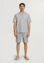 Night And Day S/Slv Henley Shirt | Denim Stripe 75754-3108