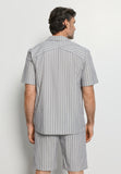Night And Day S/Slv Henley Shirt | Denim Stripe 75754-3108