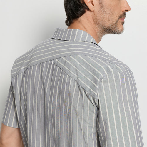 Night And Day S/Slv Henley Shirt | Denim Stripe 75754-3108