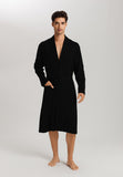Night And Day Shawl Collar Cotton Robe | Black 75755-019