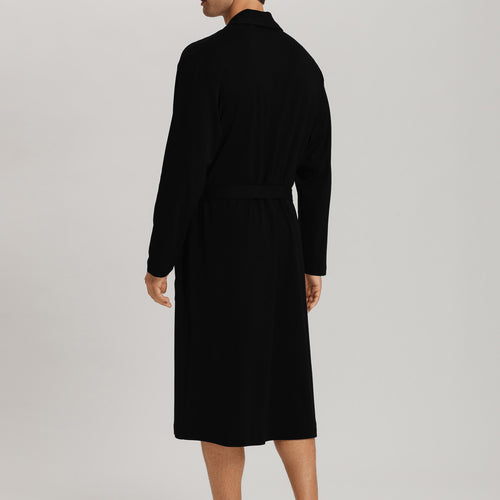 Night And Day Shawl Collar Cotton Robe | Black 75755-019