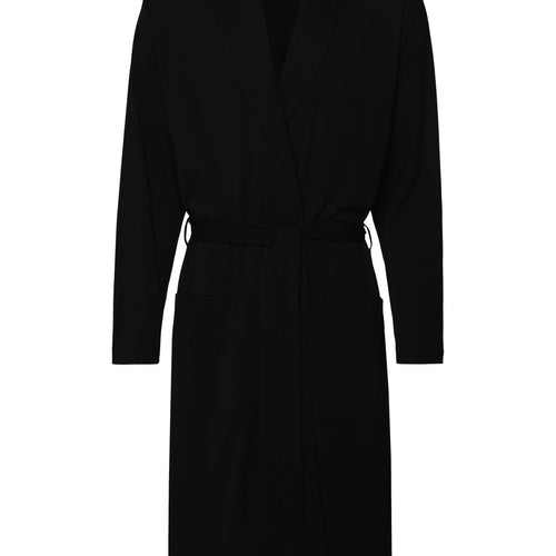 Night And Day Shawl Collar Cotton Robe | Black 75755-019