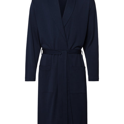 Night And Day Shawl Collar Cotton Robe 120cm | Deep Navy 75755-1610