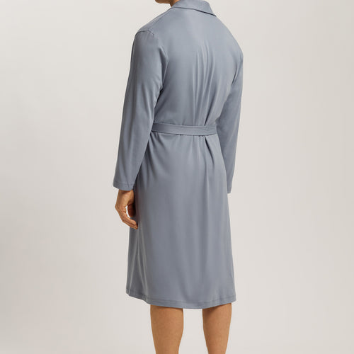 Night And Day Shawl Collar Cotton Robe 120cm | Cliff Grey 75755-2680