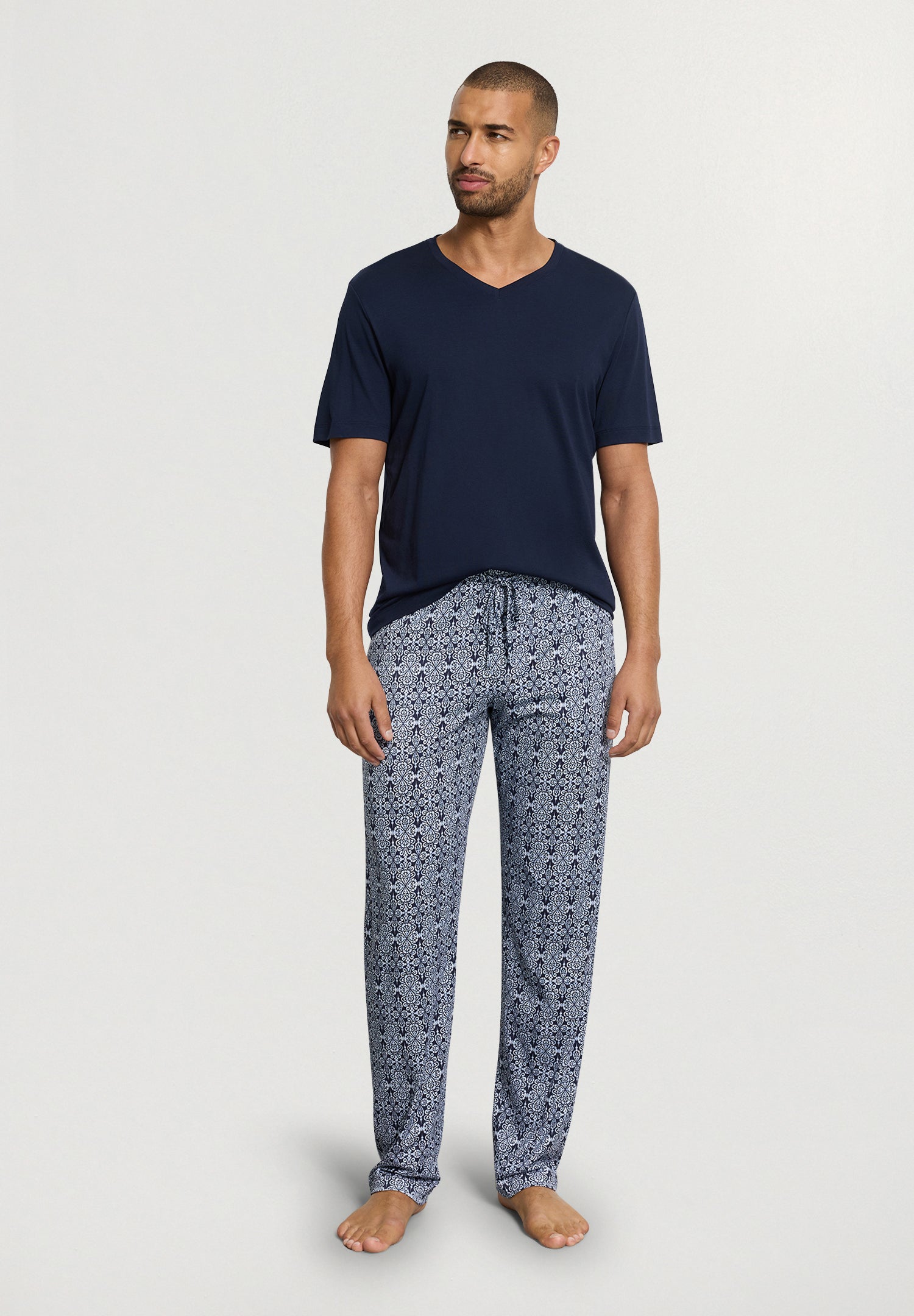 Night And Day Cotton Drawstring Pants | Heritage Tiles 75757-3104