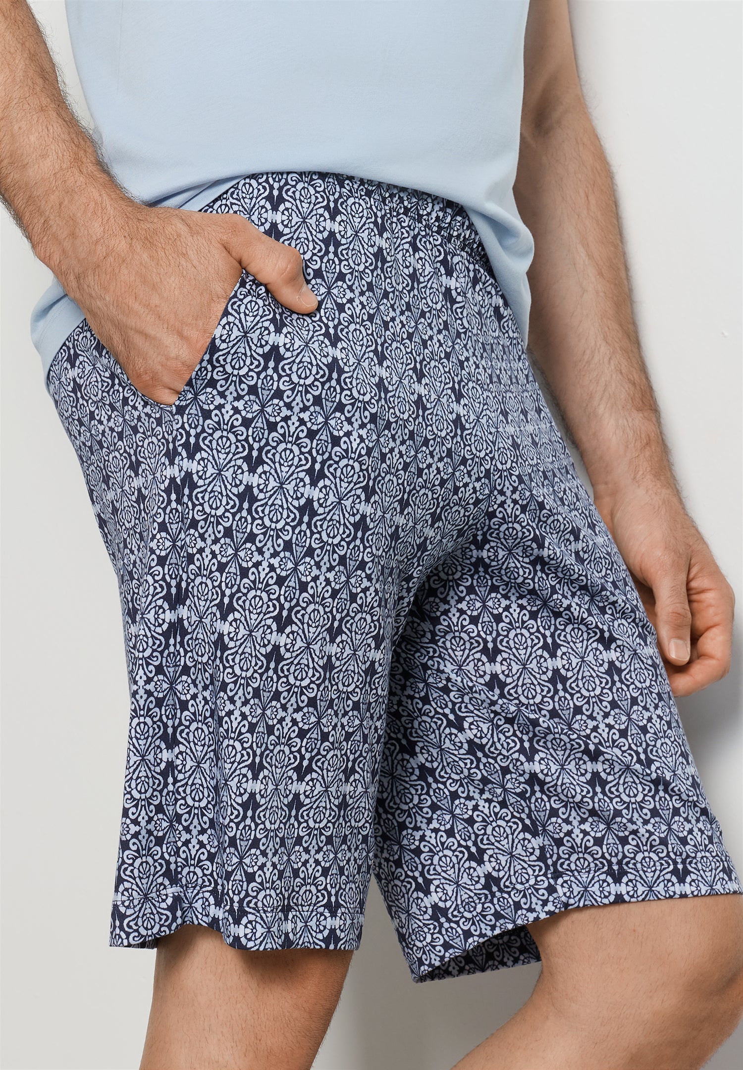 Night And Day Cotton and TENCEL™ V-Neck Pajama Set | Heritage Tiles 75758-3104