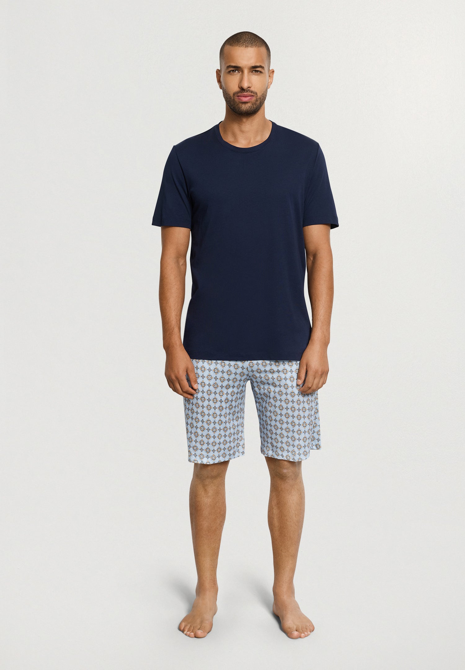 Night And Day Cotton and TENCEL™ Crew Neck Pajama Set | Pumpkin Ornaments 75759-3105