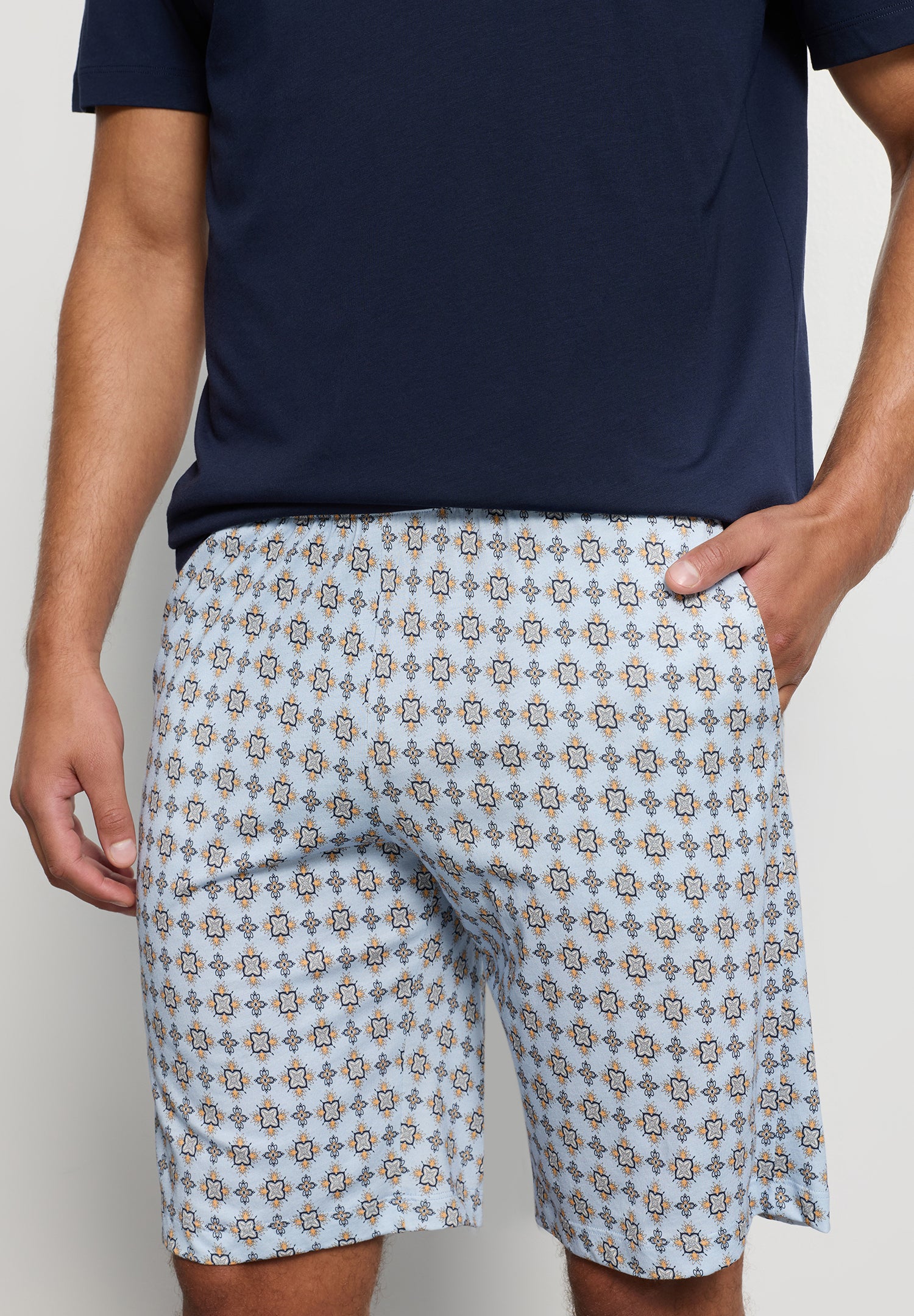 Night And Day Cotton and TENCEL™ Crew Neck Pajama Set | Pumpkin Ornaments 75759-3105