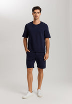 Natural Living Organic Cotton Drawstring Shorts | Deep Navy 75772-1610