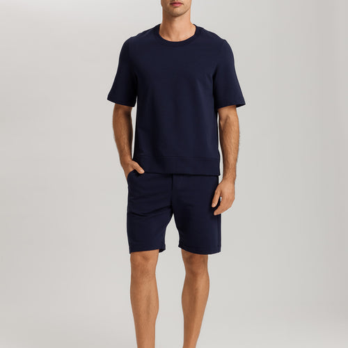 Natural Living Organic Cotton Drawstring Shorts | Deep Navy 75772-1610