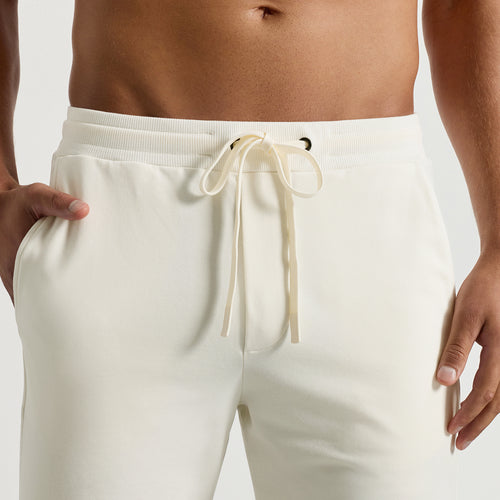 Natural Living Organic Cotton Drawstring Shorts | Misty White 75772-2123