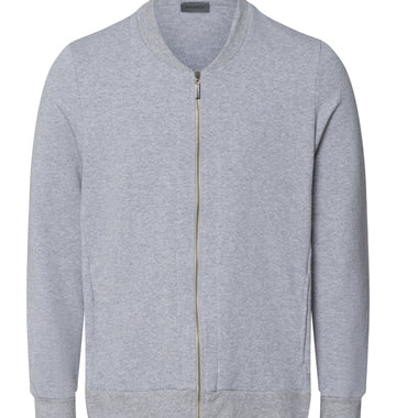 Natural Living Organic Cotton Zip-Up Sweatshirt | Grey Melange 75774-3014