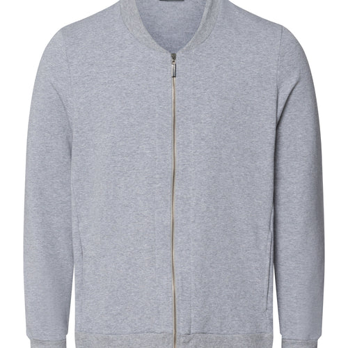 Natural Living Organic Cotton Zip-Up Sweatshirt | Grey Melange 75774-3014