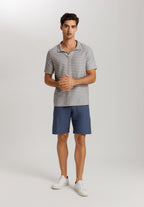 Loungy Summer Organic Cotton Drawsting Shorts | Vintage Indigo 75784-2617
