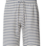 Loungy Summer Organic Cotton Drawsting Shorts | Deep Breeze Stripe 75784-3026