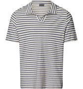 Loungy Summer S/Slv Shirt V-Neck | Deep Breeze Stripe 75785-3026