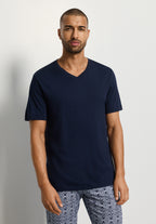 Night And Day Cotton and TENCEL™ V-Neck T-Shirt | Deep Navy 75797-1610