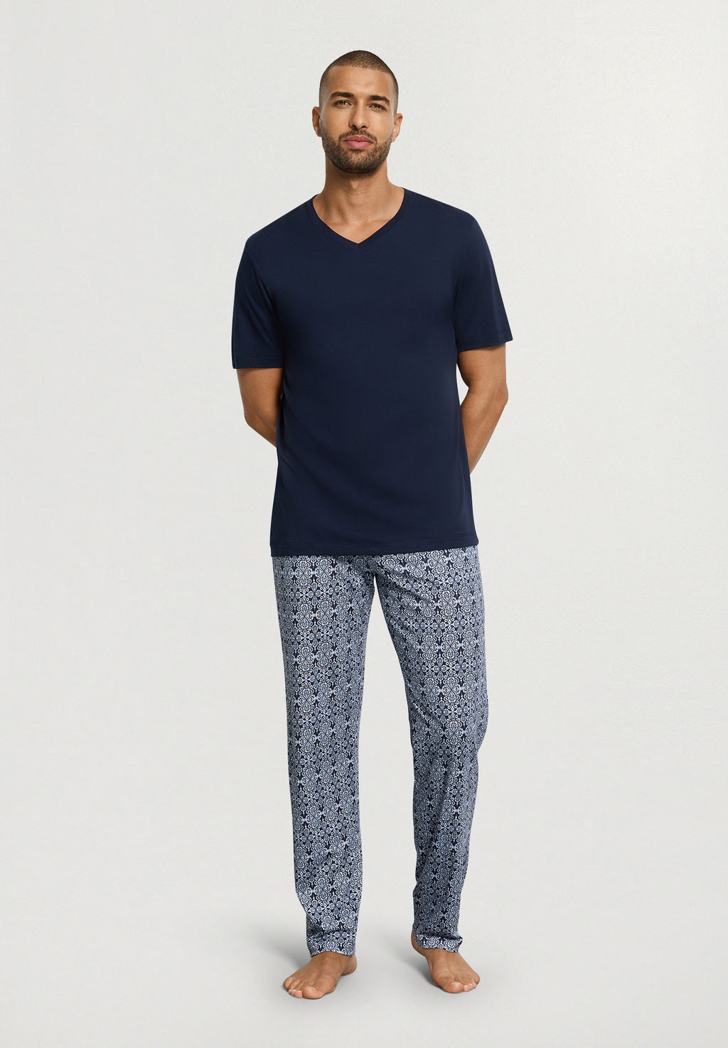 Night And Day Cotton and TENCEL™ V-Neck T-Shirt | Deep Navy 75797-1610