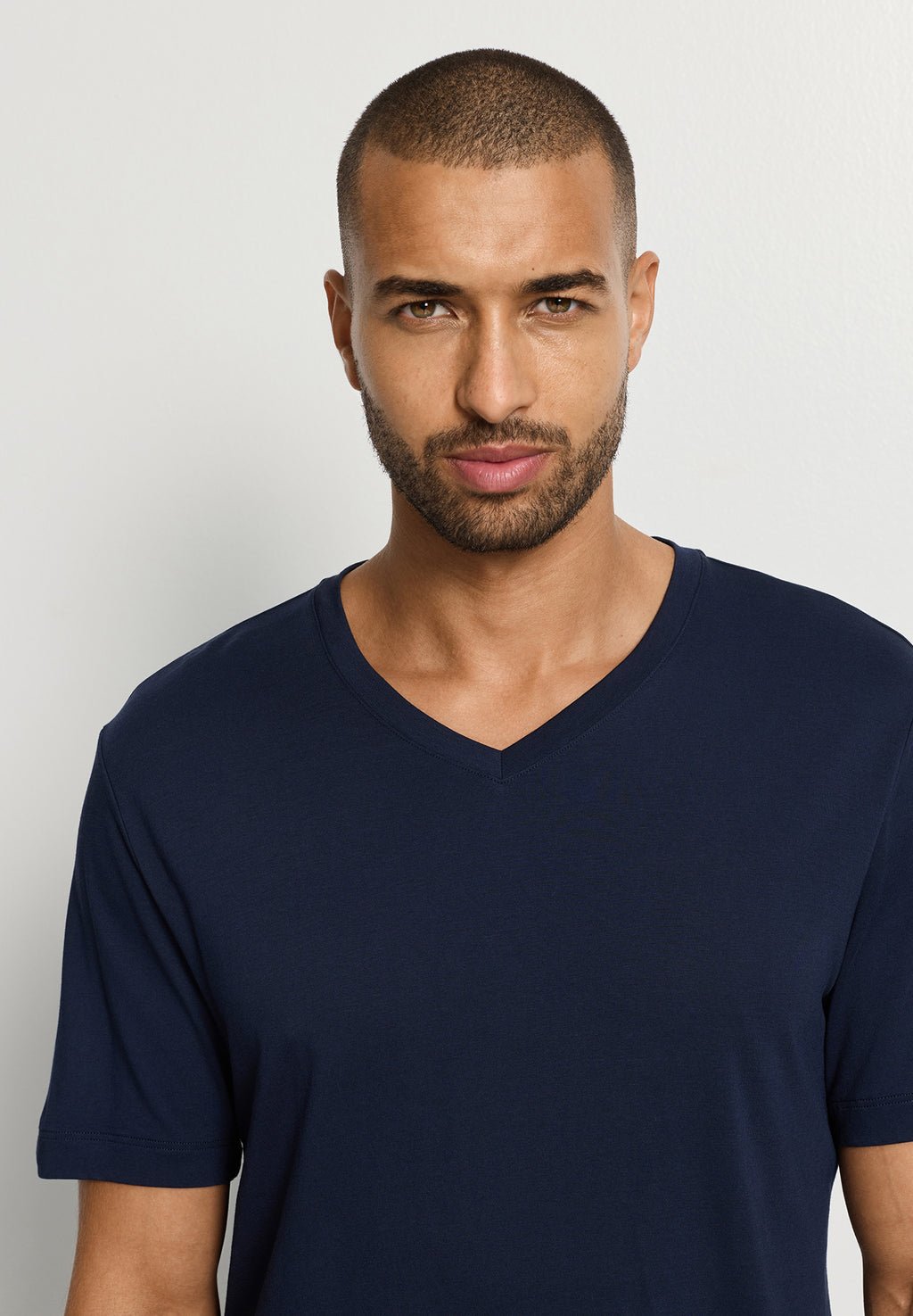 Night And Day Cotton and TENCEL™ V-Neck T-Shirt | Deep Navy 75797-1610