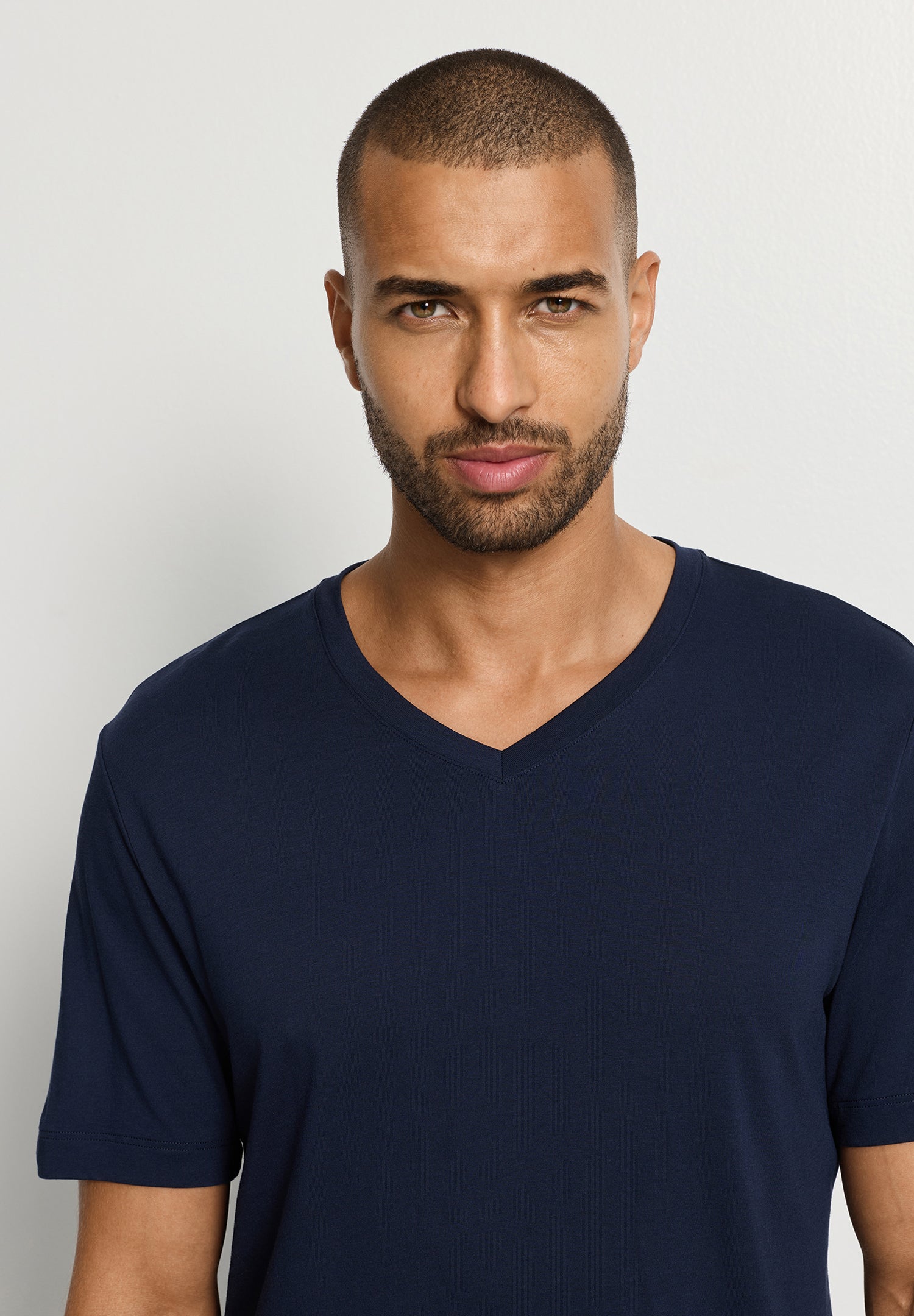 Night And Day Cotton and TENCEL™ V-Neck T-Shirt | Deep Navy 75797-1610