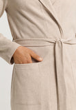 Cozy Living Organic Cotton Soft Jersey Robe | Camel Melange 75821-2895
