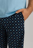 Night And Day Cotton V-Neck Short Pajama Set | Black/Periwinkle 75826-3003