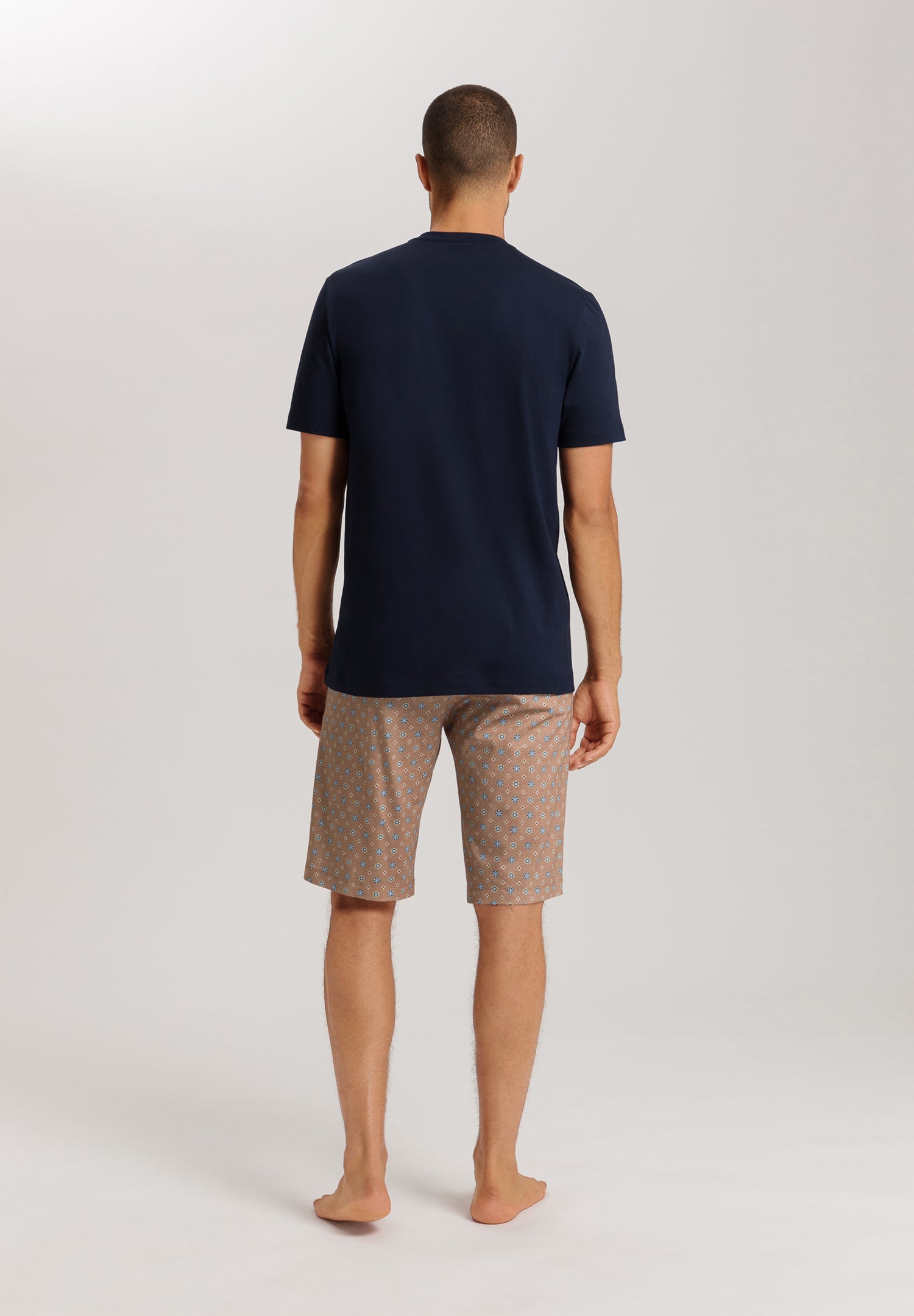 Night And Day Crew Neck Cotton Pajama Set | Summer Tie Print 75827-3002