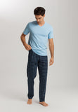 Night And Day Cotton Drawstring Pajama Pants | Black/Periwinkle 75829-3003