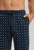 Night And Day Cotton Drawstring Pajama Pants | Black/Periwinkle 75829-3003