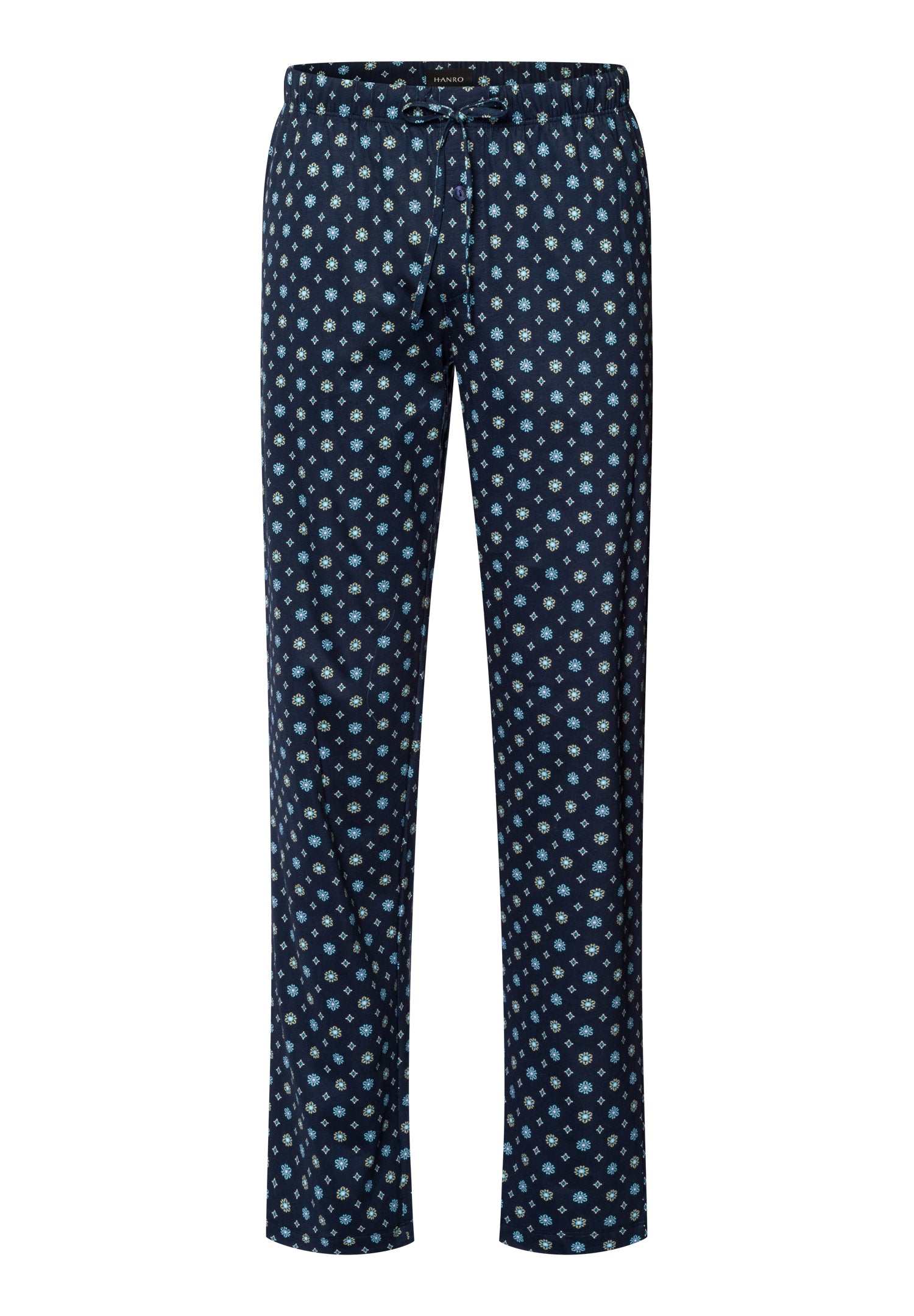 Night And Day Cotton Drawstring Pajama Pants | Black/Periwinkle 75829-3003