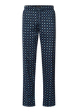 Night And Day Cotton Drawstring Pajama Pants | Black/Periwinkle 75829-3003