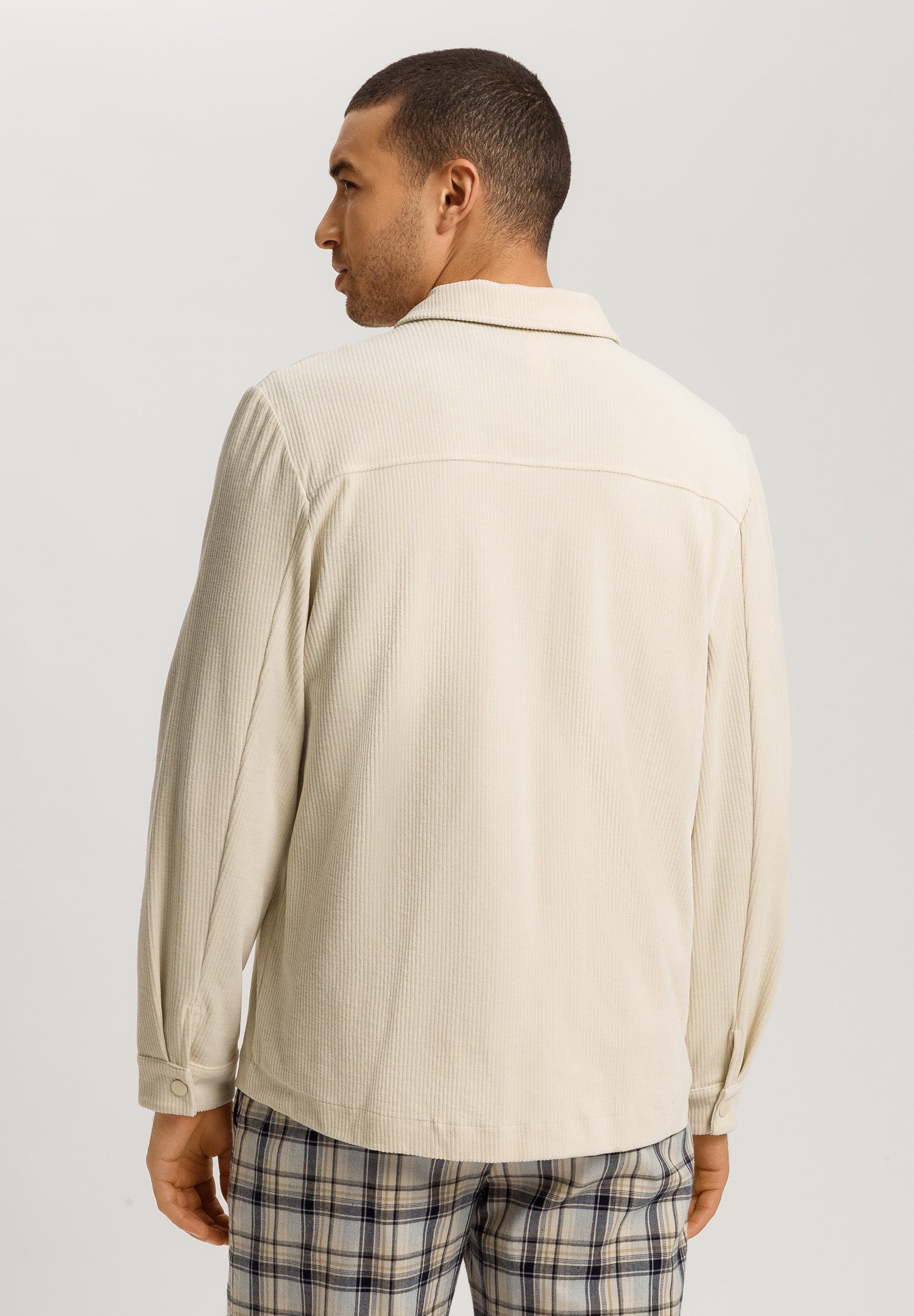 Cozy Living Cotton Corduroy Button Front Jacket | White Opal 75831-2138