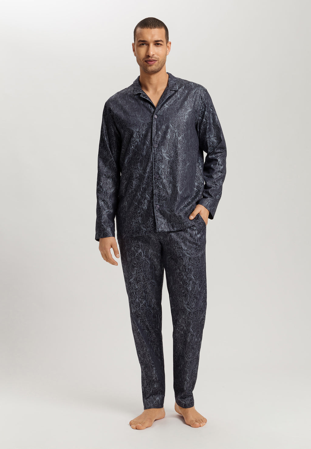 Selection Satin Cotton Pajama Set | Nightshade Woven 75835-3038