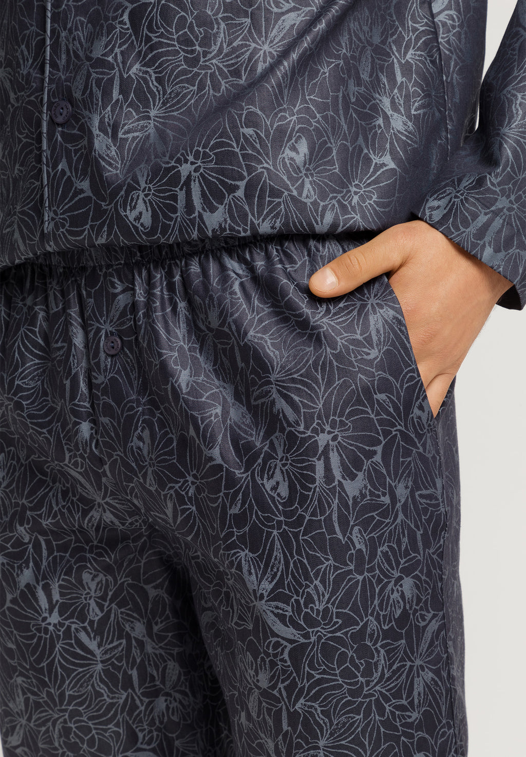 Selection Satin Cotton Pajama Set | Nightshade Woven 75835-3038