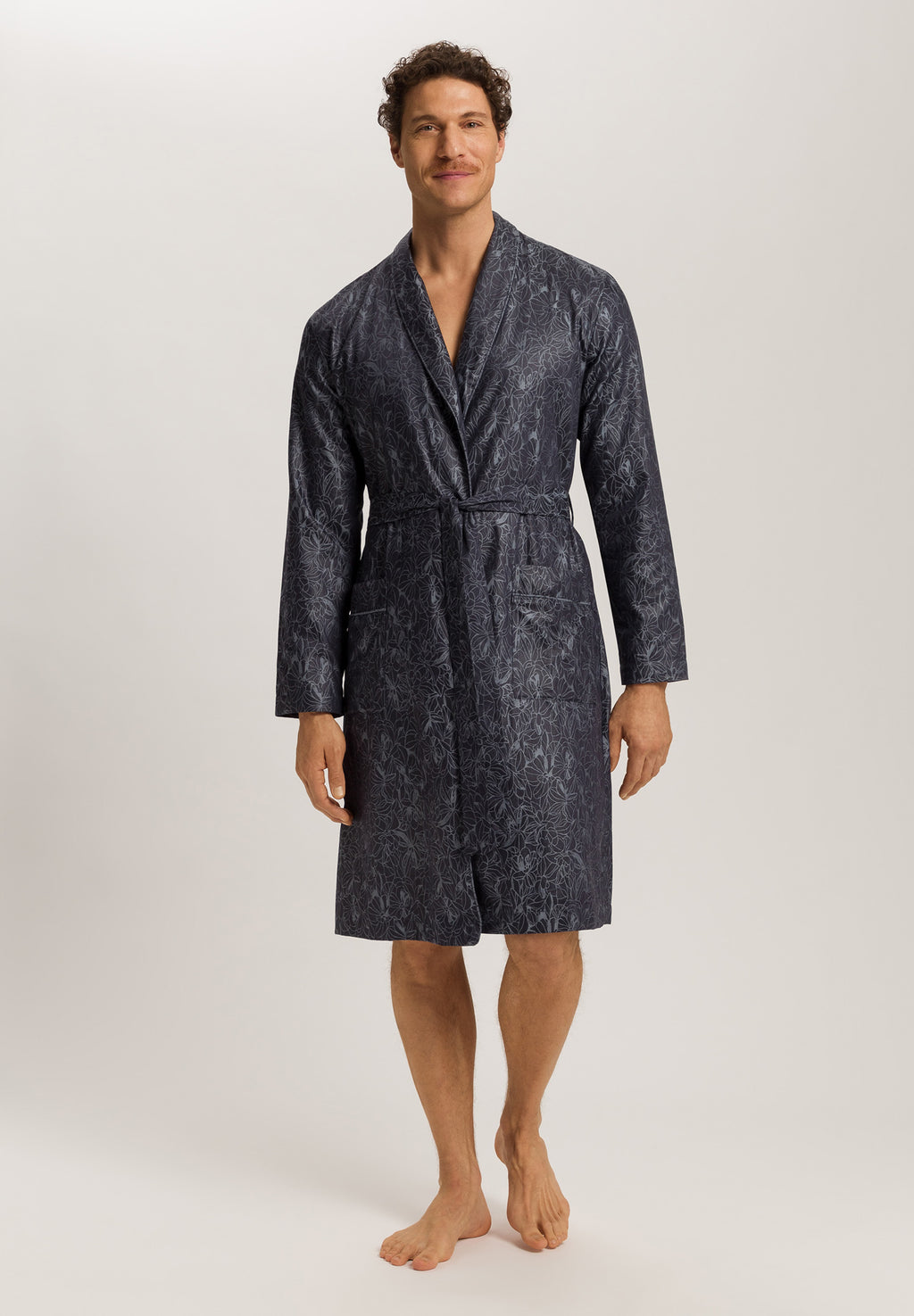 Selection Satin Cotton Robe | Nightshade Woven 75836-3038