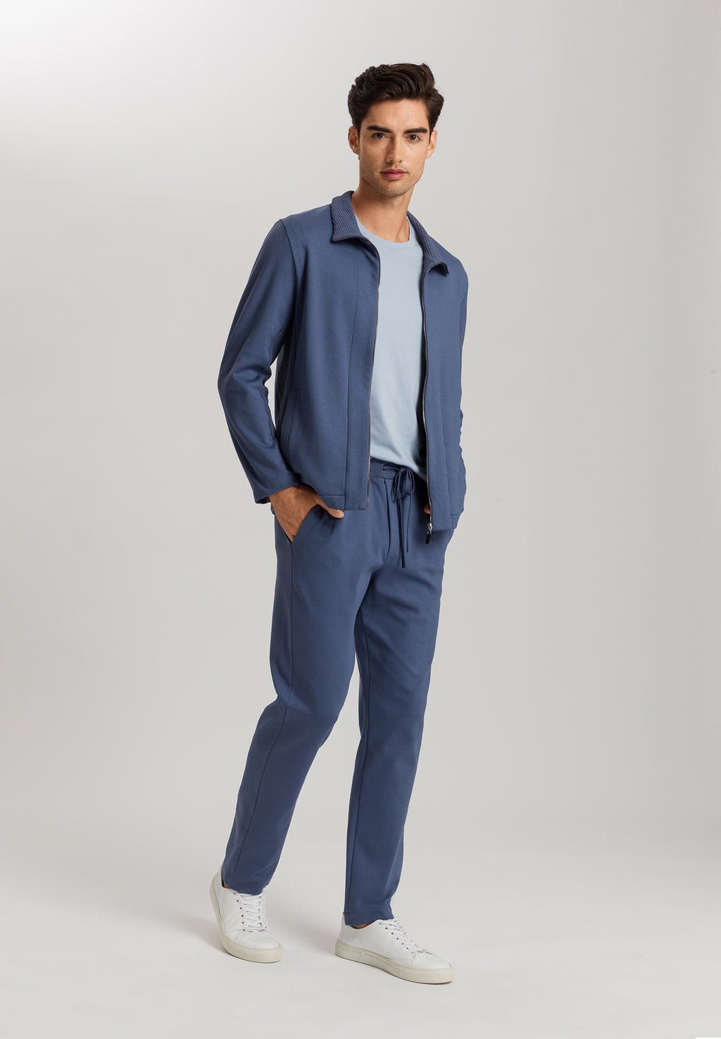 Smartwear Cotton Drawstring Lounge Pants | Vintage Indigo 75936-2617