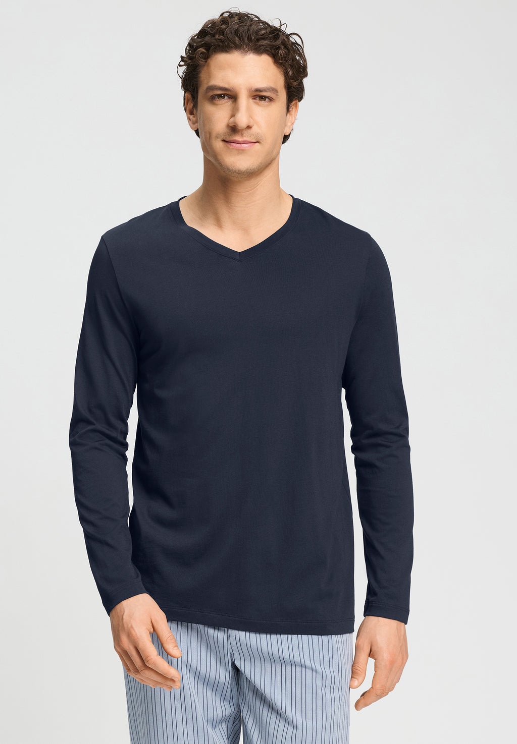 Night And Day L/Slv Shirt V-Neck | Deep Navy 75964-1610