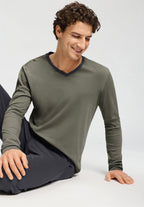 Night And Day L/Slv Pajama Vneck | Charcoal Art 75967-2678