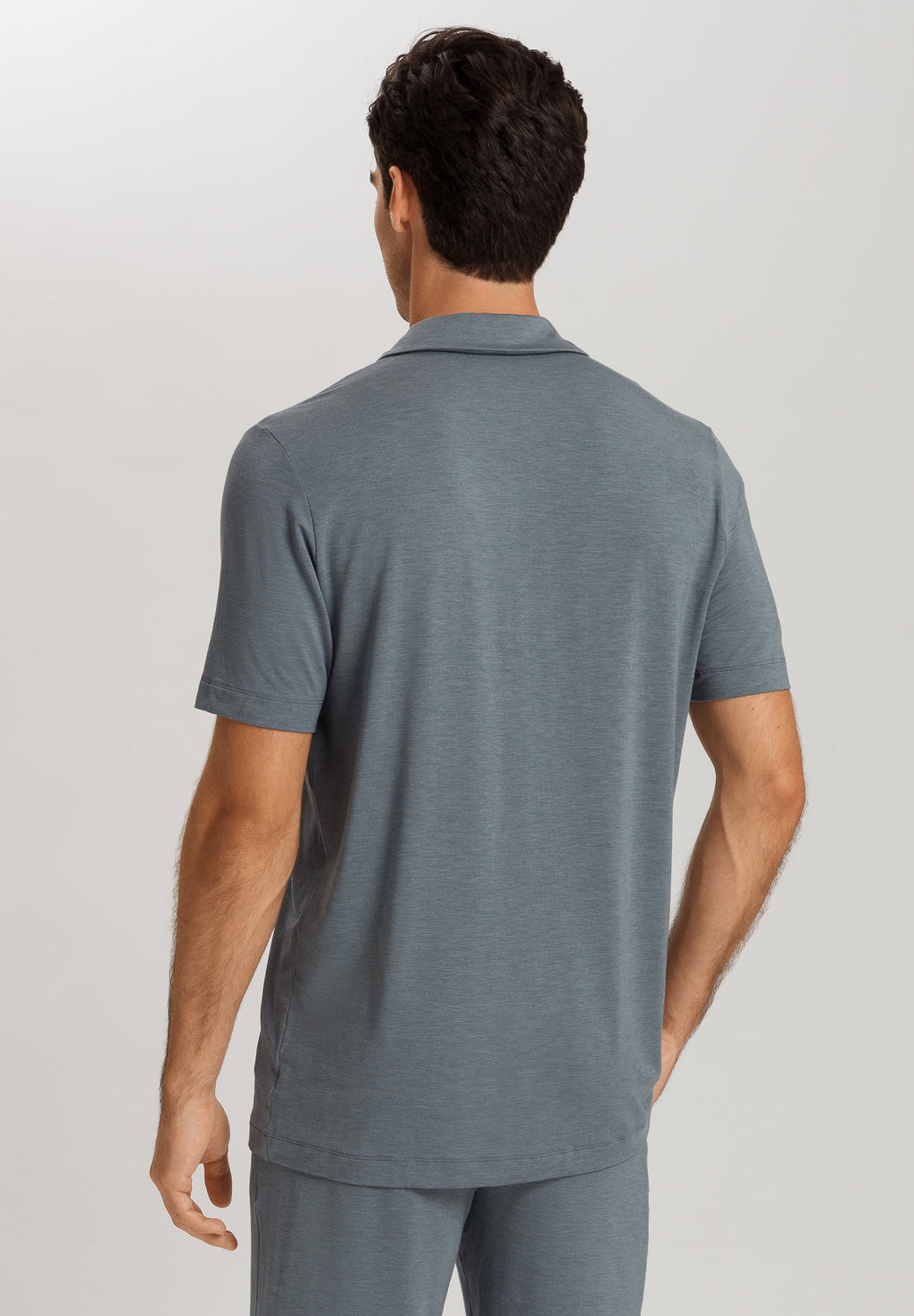 Casuals Notch Collar Button Front Shirt | Ocean Melange 75992-3020