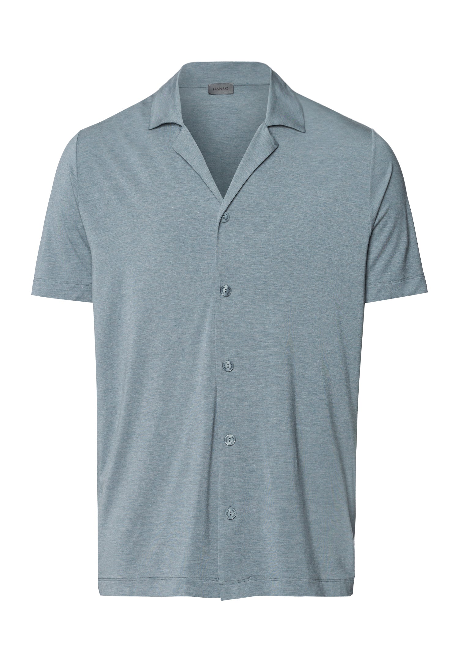 Casuals Notch Collar Button Front Shirt | Ocean Melange 75992-3020