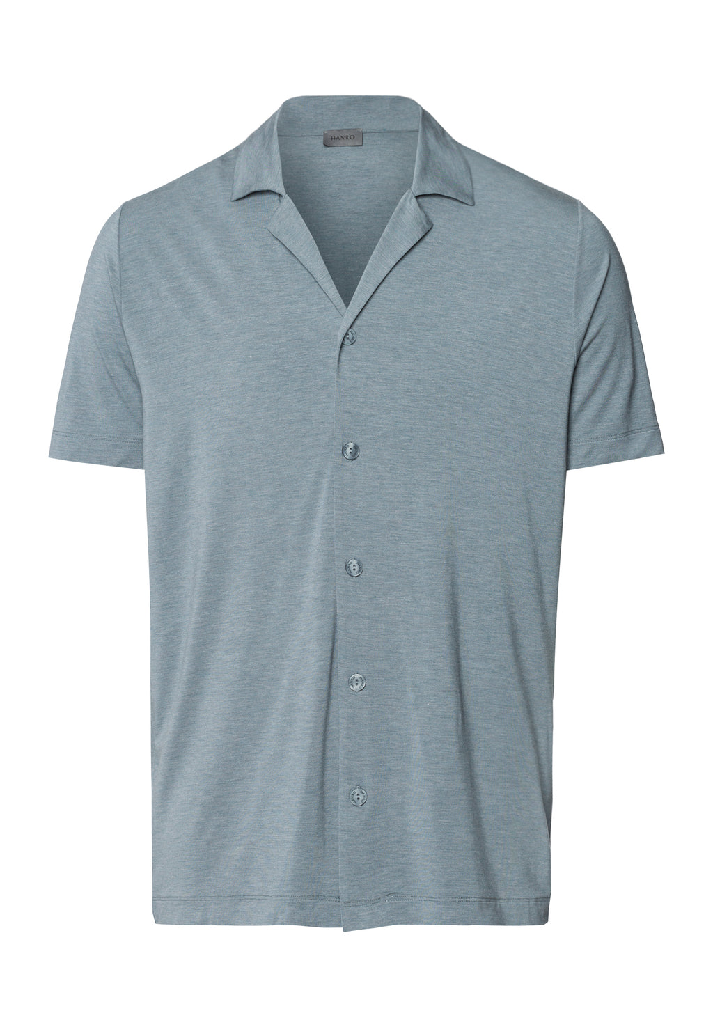 Casuals Notch Collar Button Front Shirt | Ocean Melange 75992-3020