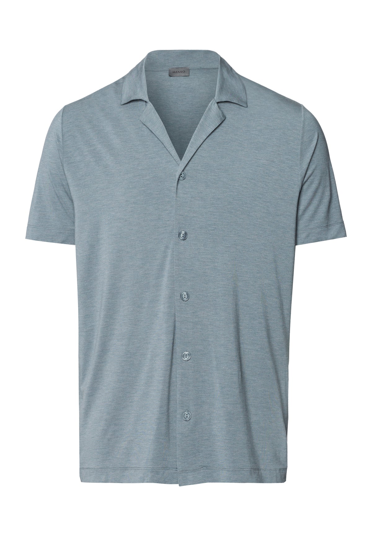 Casuals Notch Collar Button Front Shirt | Ocean Melange 75992-3020